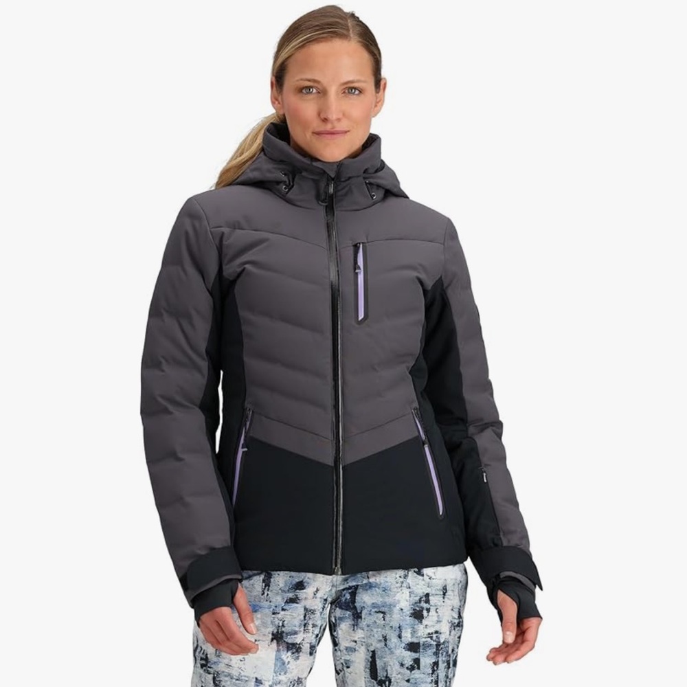 Obermeyer Cosima Down Ski Snow Jacket in Basalt